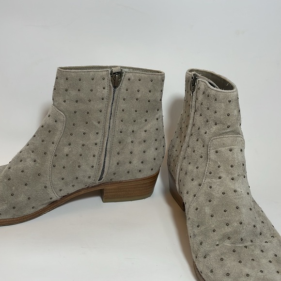 Joie gray suede metal stud booties size 37 - Picture 3 of 6